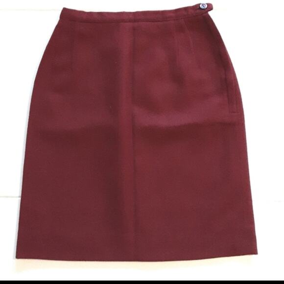 Bobbie Brooks VINTAGE Union  70's Deadstock Red Wool Blend Mini Pencil Skirt 5 - Picture 13 of 13